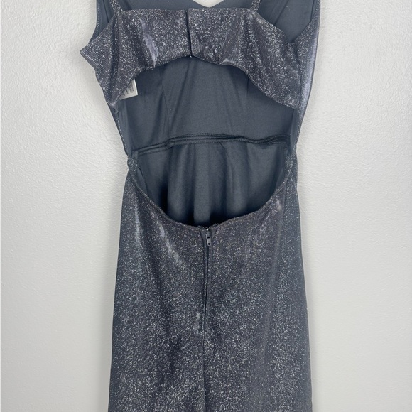 Speechless Juniors' Dress Size 3‎ Black Silver Shimmer  Homecoming Pockets Flare - Picture 2 of 12